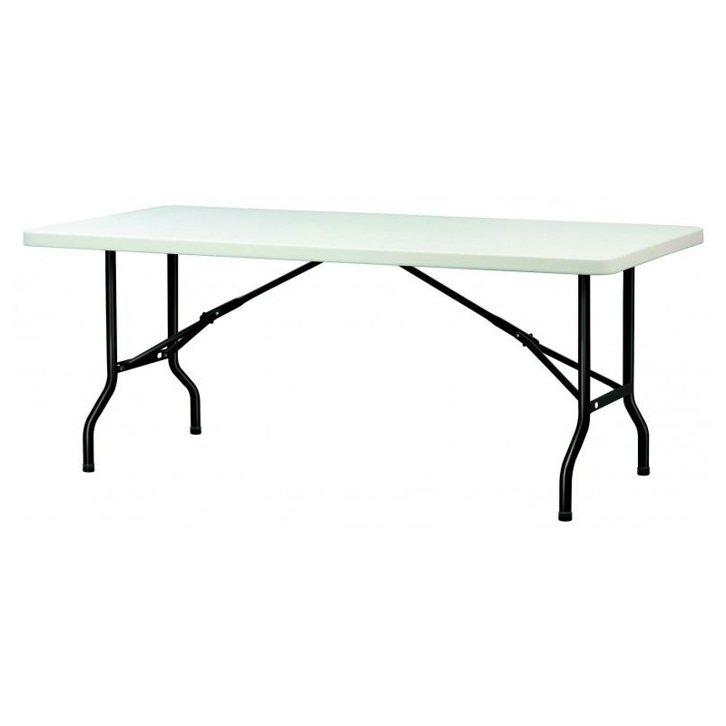 Table en polypropylène pliante, table pliante rectangulaire, table