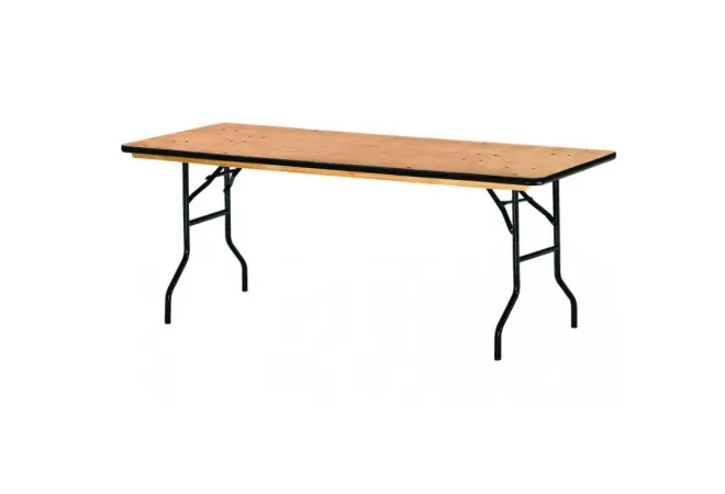 Table pliante avec plateau bois exotique pour salle des fêtes Tarragone