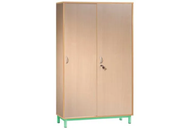 Armoire haute à porte coulissante pour école