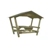 Table de picnic en bois avec toit