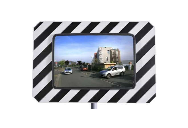 Miroir urbain de sécurité rectangulaire