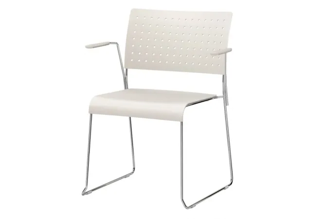 Chaise de collectivité empilable Lara blanche