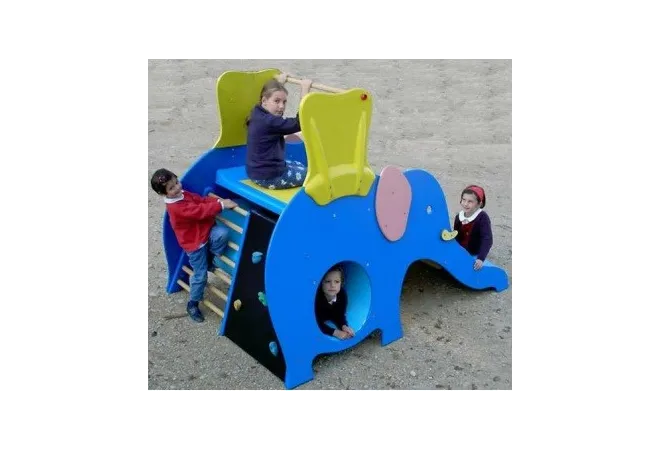 Toboggan éléphant bleu enfant