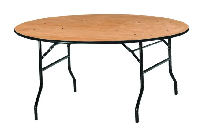 Table terragone ronde en bois pour collectivités