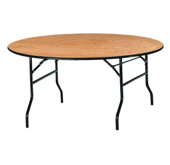 Table terragone ronde en bois pour collectivités