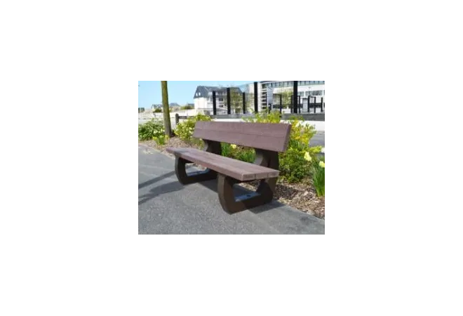 Banc public en plastique recyclé pour l'extérieur - modèle Patio en 180 cm - Leader Equipements