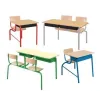 Visuel des bureaux scolaires Lara avec assise attenante - Leader Equipements 