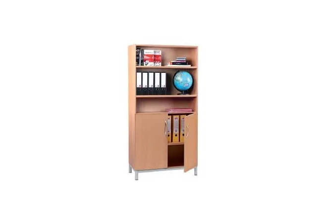 Armoire de rangement avec espace bibliothèque - Leader Equipements