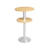 Table pour collectivités type Mange Debout pied rond et double plateau - Leader Equipements