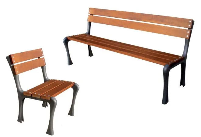 Banc urbain ou chaise extérieure Retro design