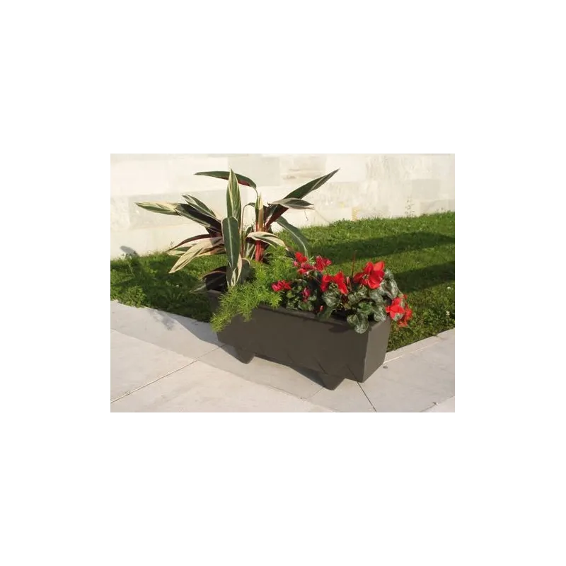 Jardinière basse sur pieds rectangulaire en fonte pour collectivités - Leader Equipements