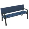 Banc public en polyéthylène Maverick design végétal - RAL 5004 - LEADER EQUIPEMENTS