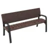 Banc public en polyéthylène Maverick design végétal - RAL 8017 - LEADER EQUIPEMENTS