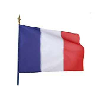 Visuel du drapeau tricolore sur hampe - Leader Equipements