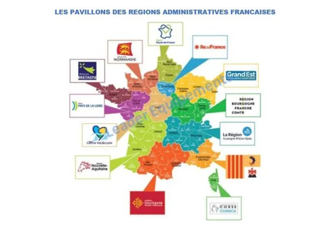 Visuel des pavillons de région administrative à hisser - Leader Equipements