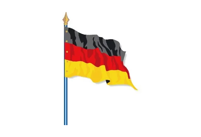 Visuel du Drapeau officiel de l'Allemagne cloué sur hampe - Leader Equipements