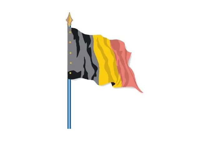 Visuel du Drapeau officiel de la Belgique cloué sur hampe - Leader Equipements