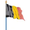 Visuel du Drapeau officiel de la Belgique cloué sur hampe - Leader Equipements