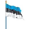 Visuel du Drapeau officiel de l'Estonie cloué sur hampe - Leader Equipements