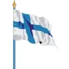 Visuel du Drapeau officiel de la Finlande cloué sur hampe - Leader Equipements