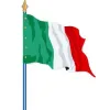 Visuel du Drapeau officiel de l'Italie cloué sur hampe - Leader Equipements