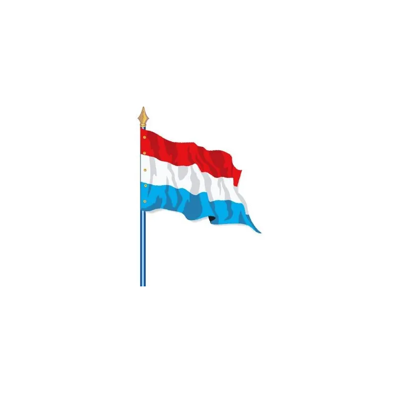 Visuel du Drapeau officiel du Luxembourg cloué sur hampe - Leader Equipements