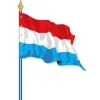 Visuel du Drapeau officiel du Luxembourg cloué sur hampe - Leader Equipements