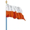 Visuel du Drapeau officiel de la Pologne cloué sur hampe - Leader Equipements