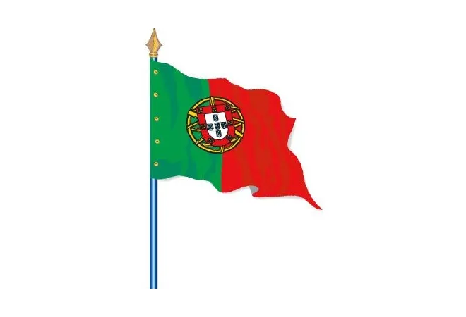 Visuel du Drapeau officiel du Portugal cloué sur hampe - Leader Equipements