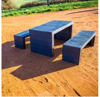 - Ensemble Table pique nique et bancs en recyclé modèle Cabourg - Leader Equipements 