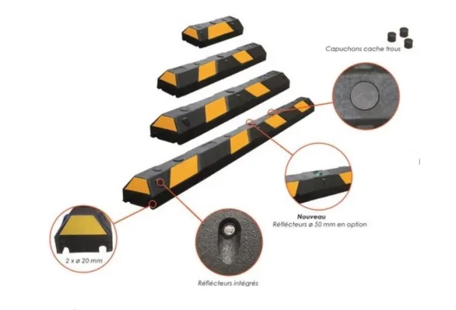Butée caoutchouc pour stationnement