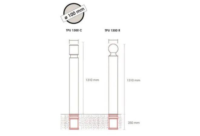 Potelet PMR flexible