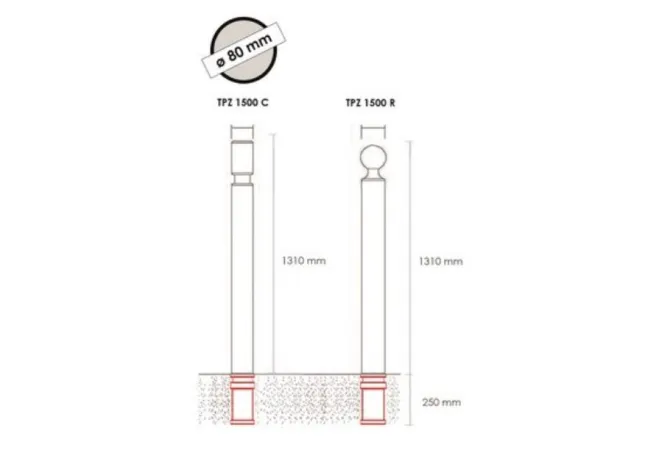 Potelet PMR flexible