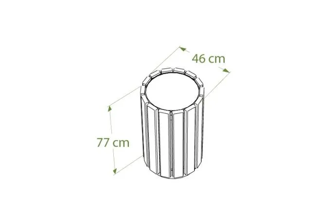 Poubelle extérieure en plastique recyclé 