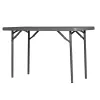 Table polypro plateau gris