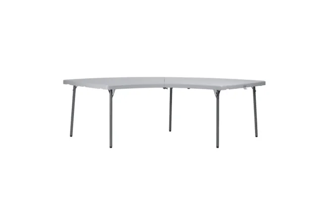 Table pliante polypro en demi-lune