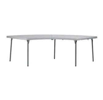 Table pliante polypro en demi-lune