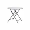 Table ronde blanche polypro 81 cm