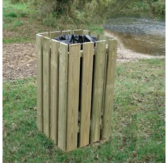 Corbeille campagnarde en bois de châtaigner