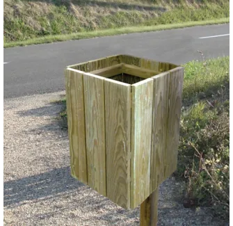 Corbeille en bois, Shetland, carrée, 50 litres