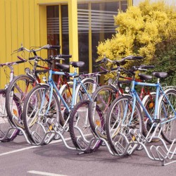 STIER Range-vélos pour 6 vélos, galvanisé, acier, 6 supports, râtelier vélo,  porte vélos : : Sports et Loisirs