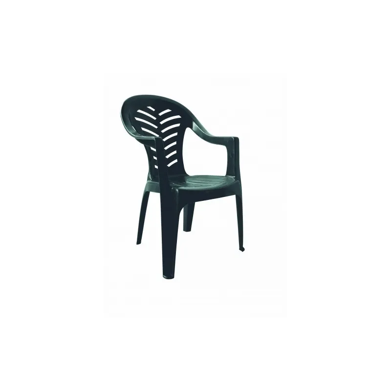 Fauteuil de jardin empilable vert foncé