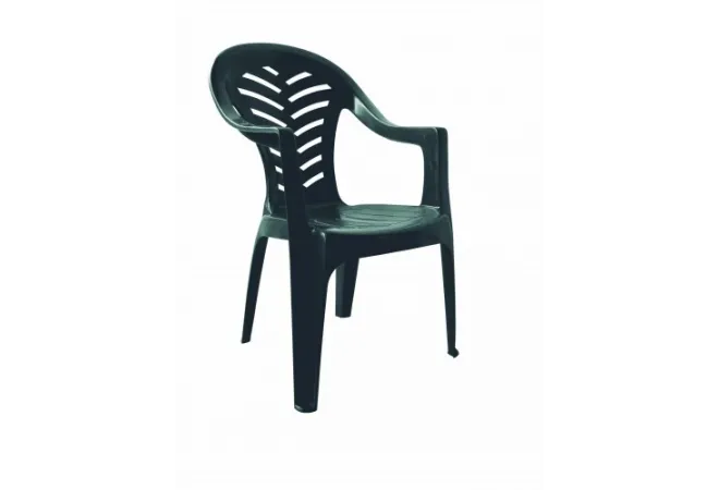 Fauteuil de jardin empilable vert foncé