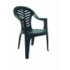 Fauteuil de jardin empilable vert foncé