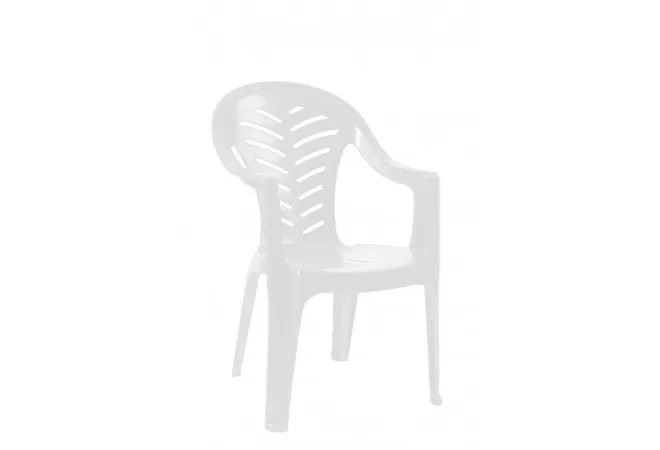 Fauteuil blanc de jardin en plastique haute qualité