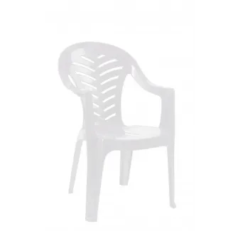 Fauteuil blanc de jardin en plastique haute qualité