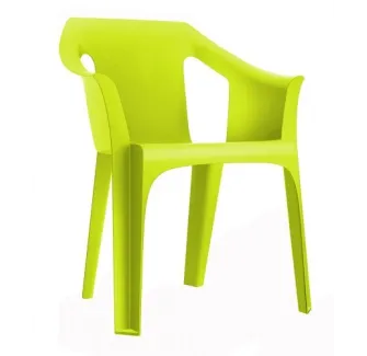 Fauteuil design vert anis polypro