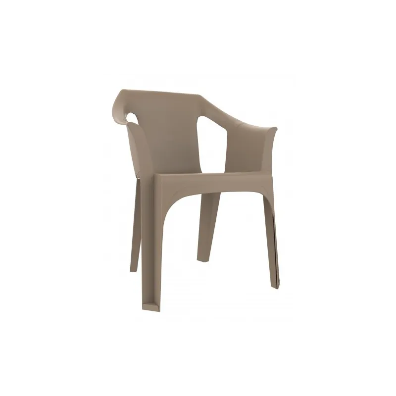 Fauteuil design taupe polypro