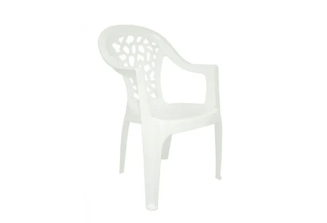 Fauteuil polypro blanc empilable