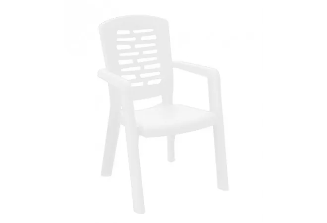 Fauteuil de jardin blanc en polypro